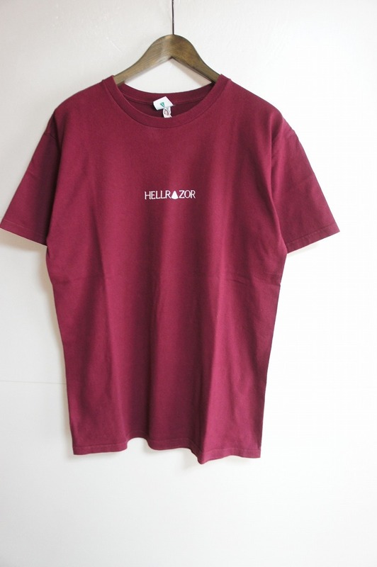 HELLRAZORヘルレイザー フロントロゴ Tシャツ 半袖カットソー エンジ 312M