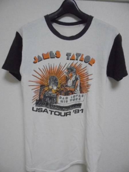 即決 james taylor 1981年 USA tour ビンテージ Tシャツ