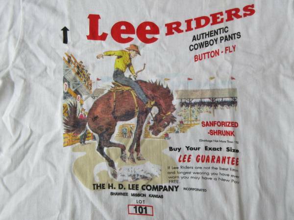 90's USA製 Lee オールド RIDERS フラッシャー Tシャツ M リー ライダース アメリカ製 ヴィンテージ ワーク WORK デニム カウボーイ COWBOY