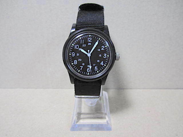 ミリタリーウォッチ ● ブラック プラ風防 軽量モデル 軍用 腕時計 NATO