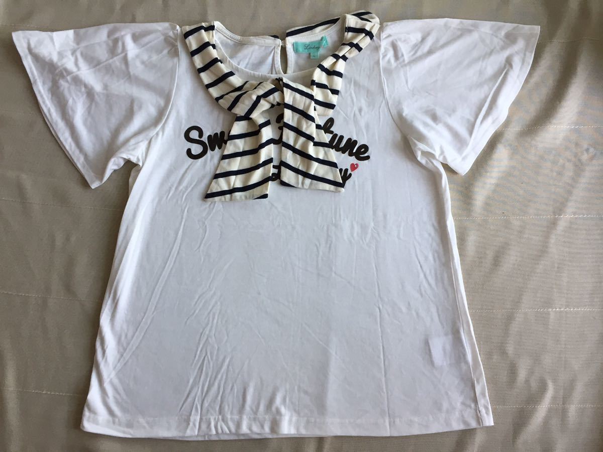 ☆Lindsay☆リンジィ☆タイ付き☆半袖Ｔシャツ☆L☆160センチ☆新品☆