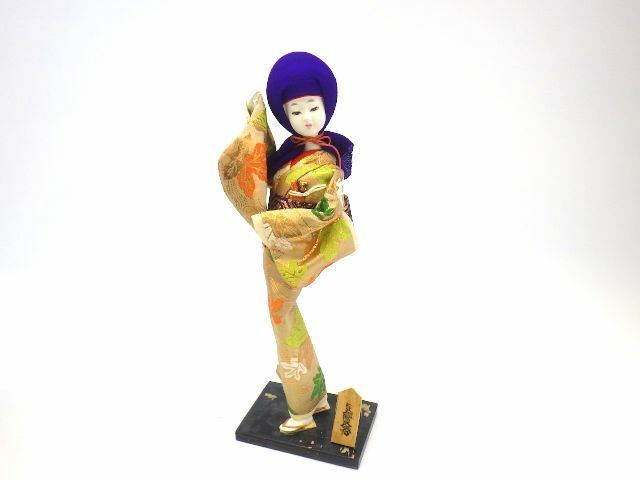 h2E155R-　鹿児島　薩摩　おごじょ　女性　着物　踊り　人形　日本人形　昭和　レトロ