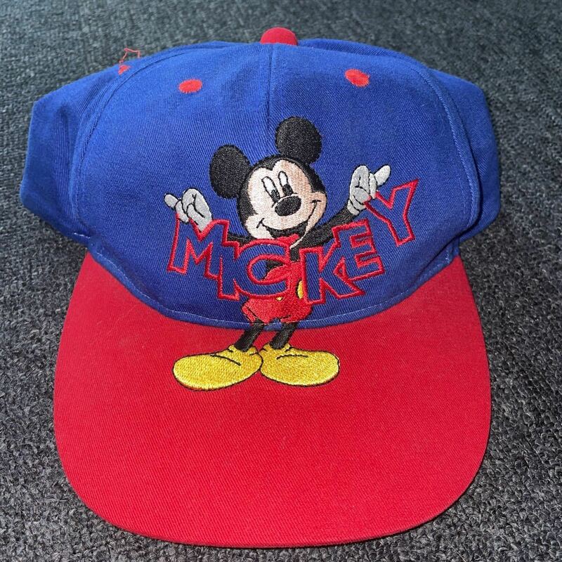 90s ミッキーマウス　Mickey キャップ キャップ帽子 ヴィンテージ