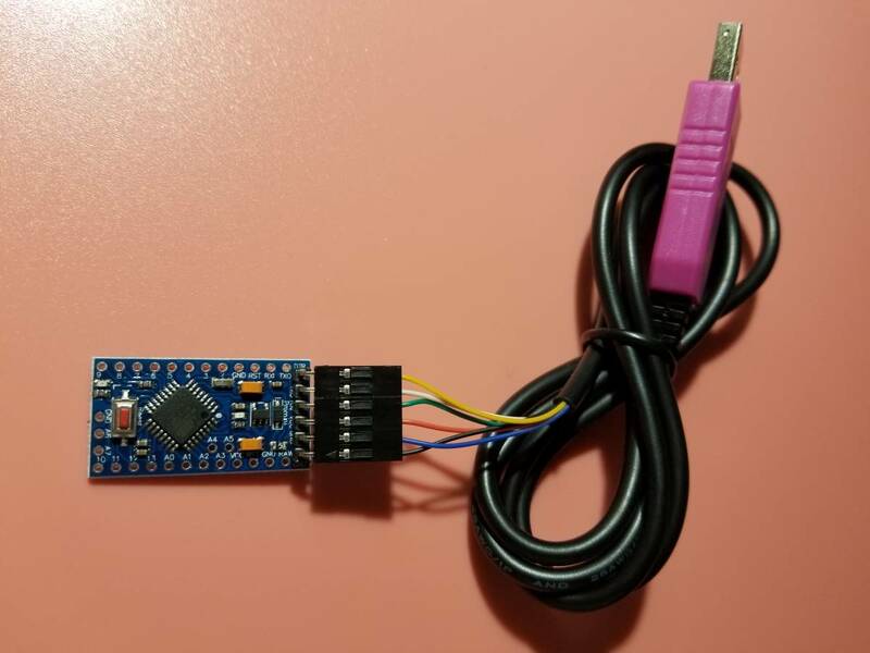 Arduino Pro Mini ATMEGA328P 5V/16MHz 互換ボード ＋ 書き込み用 USB-TTLシリアルコンバータ(5V) ケーブル 電子工作用