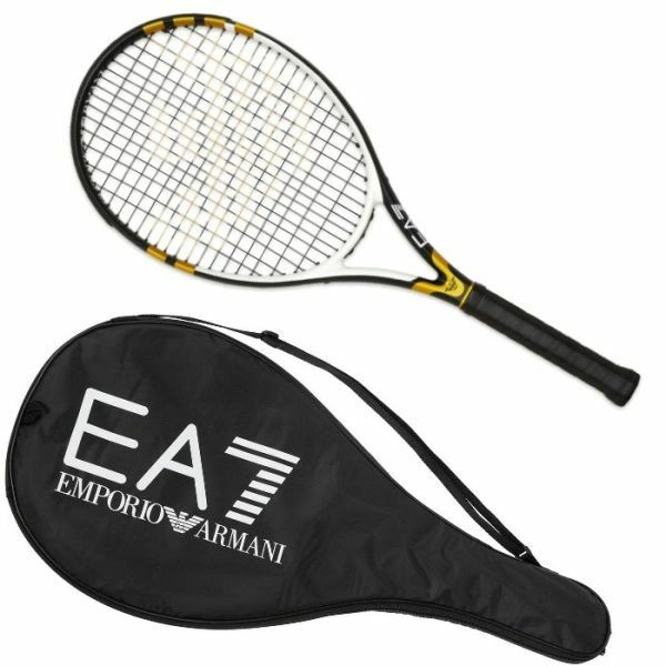 【CU】EMPORIO ARMANI EA7 エンポリオアルマーニ テニスラケット ブラック 276199 CC199 00020 ラケットバッグ付き【新品・正規品】