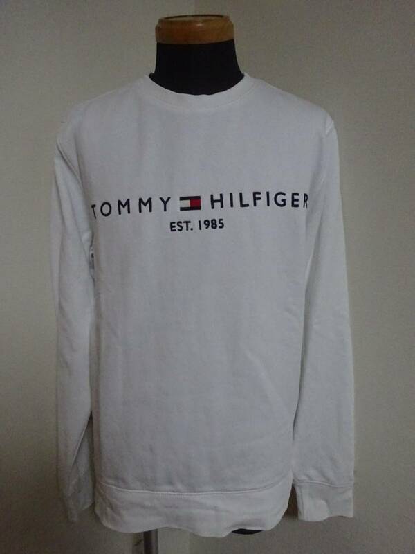 美品 TOMMY HILFIGER トミーヒルフィガー トレーナー ホワイト M KAWA