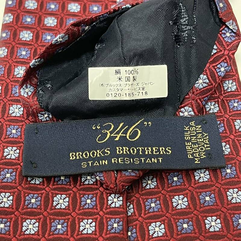 ブルックスブラザーズ(Brooks Brothers) 赤レッド花柄ドットネクタイ