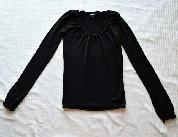 ★エンポリオアルマーニ★上品なブラック黒★素敵なの女性が選びたいお洒落なセーター38