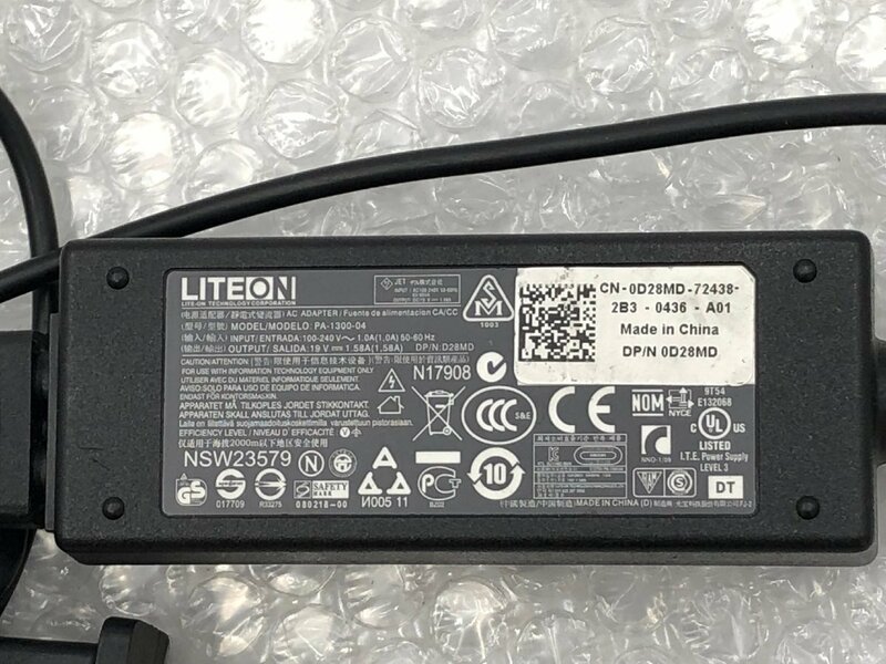 【LITEON】 純正 ノート用 ACアダプター PA-1300-04 19V~1.58A 動作保証　AC Adapter