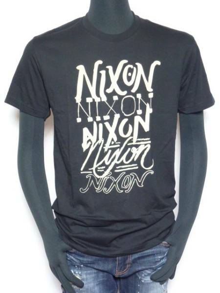 新品 正規 NS1670005 ニクソン NIXON ロゴプリント Tシャツ 半袖 トップス 黒 ブラック M メンズ レディース