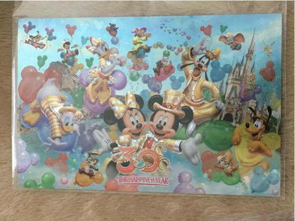 ディズニー ポストカード TDR 30周年 ミッキーマウス グーフィー プルート ピノキオ 横タイプ ポスカ