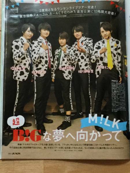 JUNON 2017年7月号 切り抜き★M!LK ミルク 3P