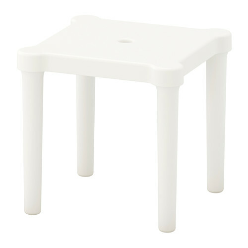 IKEA 子供用スツール UTTER 室内/屋外用, ホワイト 送料750円！
