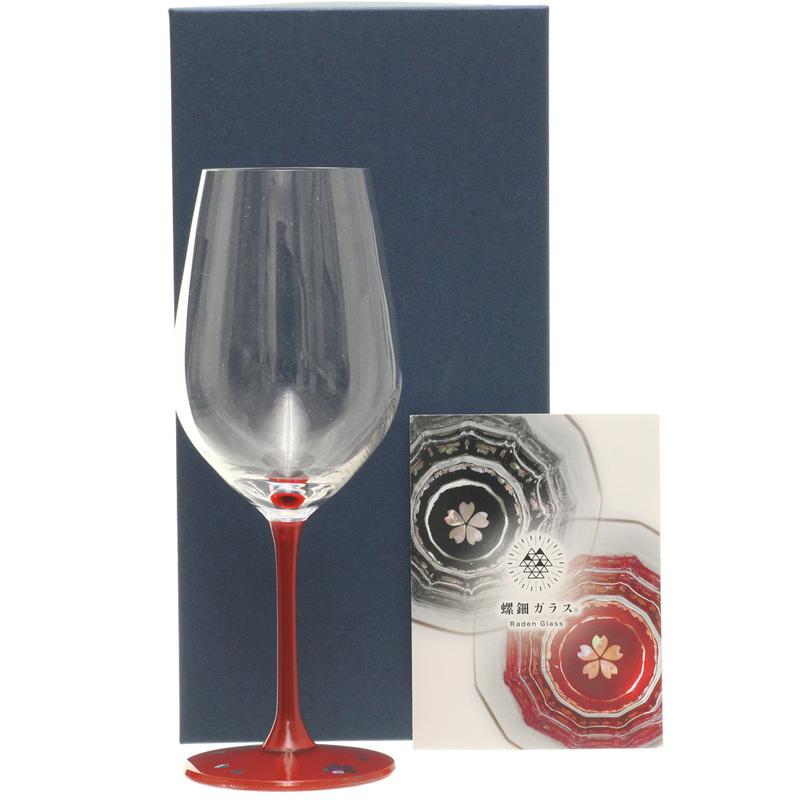 未使用品 Amano 天野漆器 螺鈿ガラス ワイングラス RG1602 高岡漆器