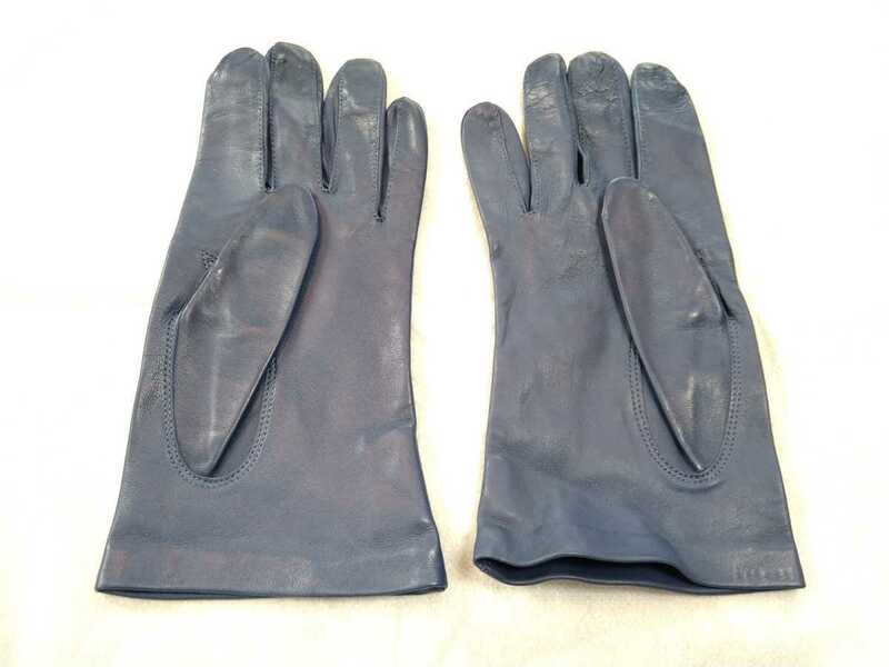 【新品未使用】CAPRI GUANTI 本皮 手袋 ネイビー 23cmレザーグローブ レザー手袋 イタリア製 革手袋 グローブ 