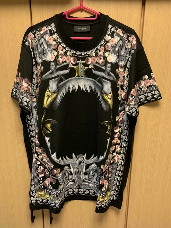 正規 14SS GIVENCHY ジバンシー ジバンシィ シャーク マーメイド オーバーサイズ コロンビアンフィット Tシャツ XXS 14S 7320 651