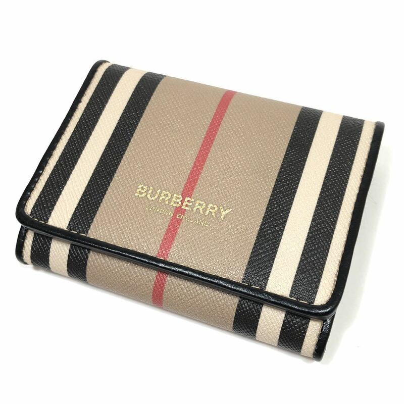 ■【美品】BURBERRY バーバリー 8030454 ノバチェック PVC カードケース 小銭入れ ミニ財布 カード入