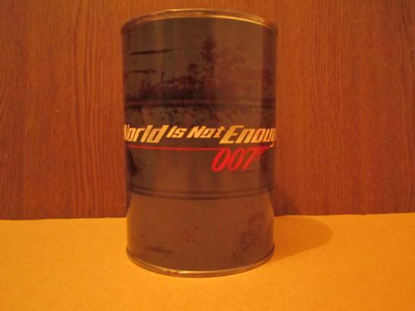 007 ワールド・イズ・ノット・イナフ ● 1999年 非売品 オイル缶ケース収納 Tシャツ ピアース・ブロスナン ジェームズ・ボンド