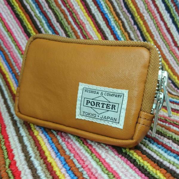 【美品中古】　吉田かばん　PORTER　ポーター　コイン ケース　ライトブラウン　310