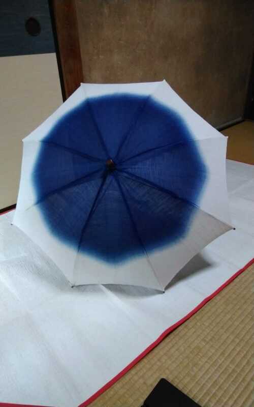 本麻/本藍染日傘！日本製。晴天用。②