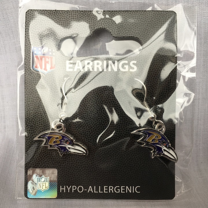 NFL ボルティモア レイブンズ BALTIMORE RAVENS ペア　ピアス フックピアス 正規品 3390