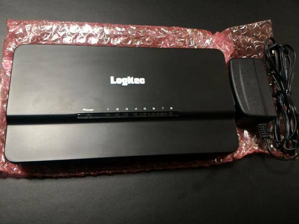 Logitec スイッチングハブ 8ポート 電源外付け LAN-GSW08/PC