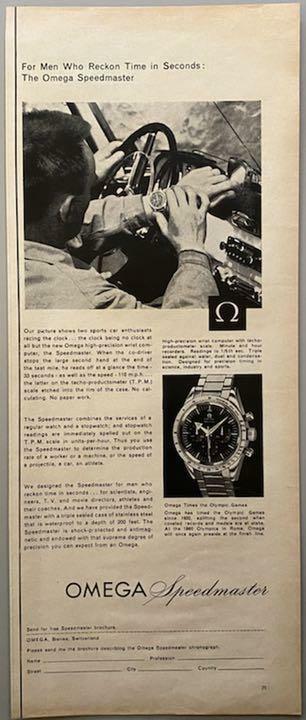 1958's★ OMEGA ★Speedmaster FIRST★LIFE広告
