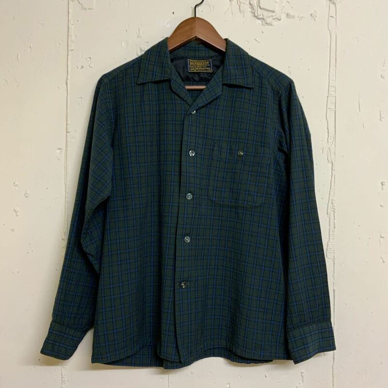 ペンドルトンオープンカラーウールシャツ 60s60年代PENDLETON M