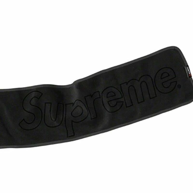 シュプリーム Supreme 21FW BOX LOGO ロゴ ポーラーテック Polartec Pocket Scarf フリース ポケット スカーフ 黒 Black ブラック 新品