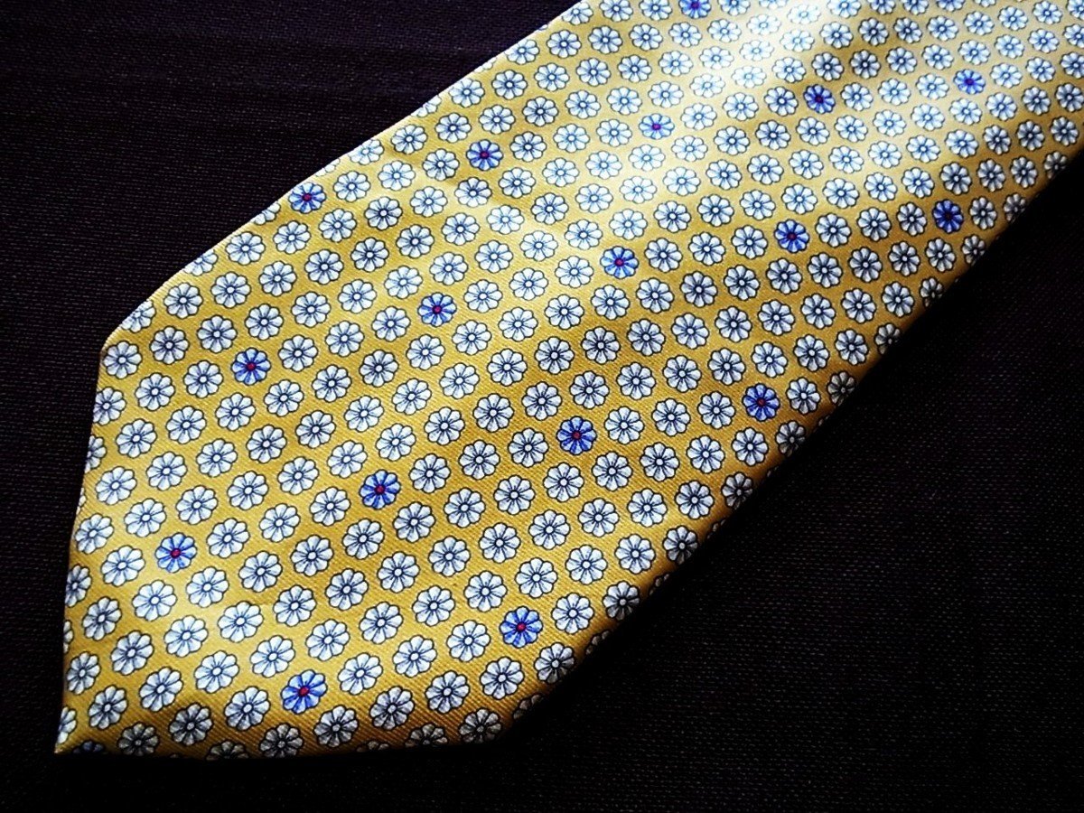 ♪7523C♪良品【花 ドット 柄】タイラック【Tie Rack】ネクタイ