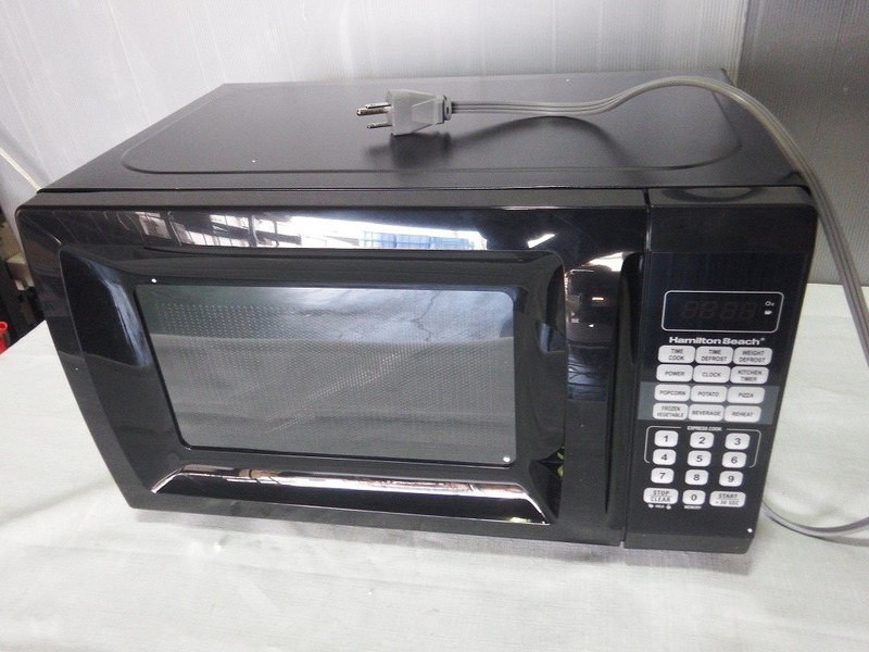 ■新品未使用訳あり ハミルトンビーチ　700W電子レンジ　EM720CGA-PMB hamilton beach　Microwave　2019年製　英文表示 おしゃれ家電