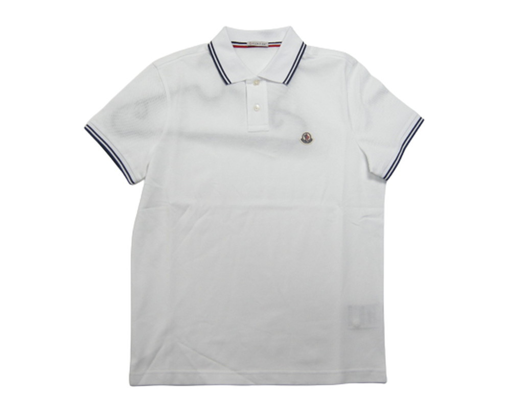 2022SS■サイズL■新品 本物保証■モンクレール/MAGLIA POLO MANICA C/半袖/ポロシャツ/POLO SHIRT/メンズ/MONCLER/001/ホワイト/白