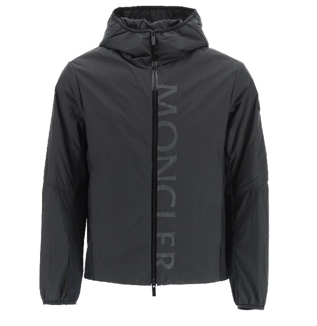 サイズ5(男性2XL-3XL相当)■新品 本物■モンクレール/ICHIRO/フーデッドパーカー/イチロー/ナイロンジャケット/メンズ/MONCLER/ブラック/黒