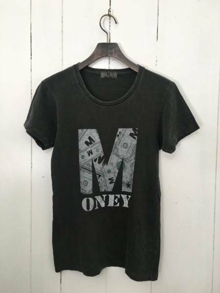 希少☆M エム ピグメント加工 半袖Tシャツ S MONEY thank you friends カットソー