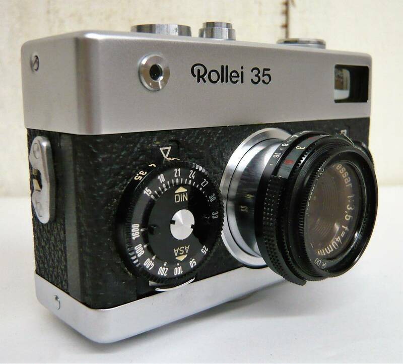 昭和レトロ 当時物 RETRO CAMERA ROLLEI ローライ フィルム カメラ コンパクト Rollei 35 CARL ZEISS TESSAR F3.5/40mm ドイツ製