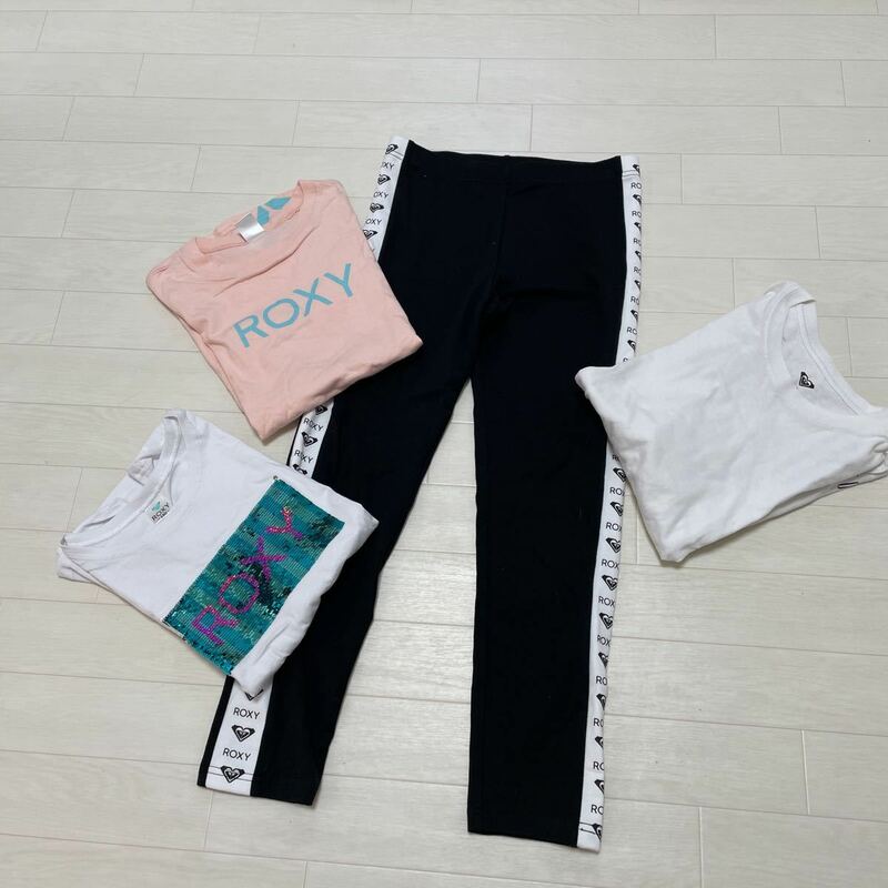 ロキシー ROXY キッズ 女の子 4枚セット Tシャツ レギンス サイズ150