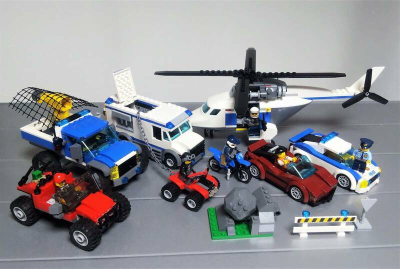 レゴ LEGO シティ 60172 ポリスバンとドロボウのバギー 60043 山のポリスカーとポリスバイク 60138 ポリスヘリコプター 未使用ステッカー