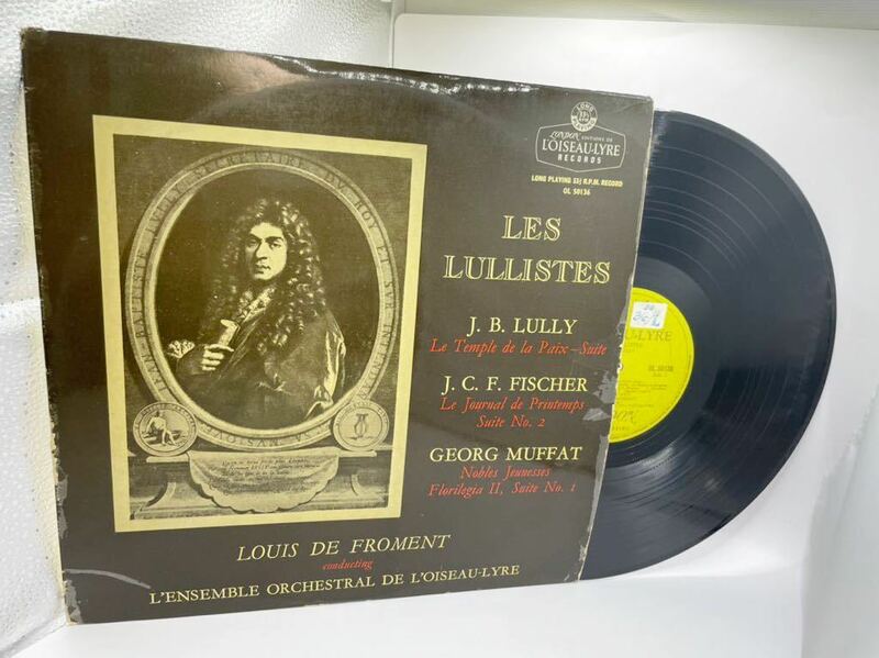 [X-830]英【L'OISEAU-LYRE】OL50136/ Les Lullistes LULLY FISCHER MUFFAST de Froment /クラシック　LP