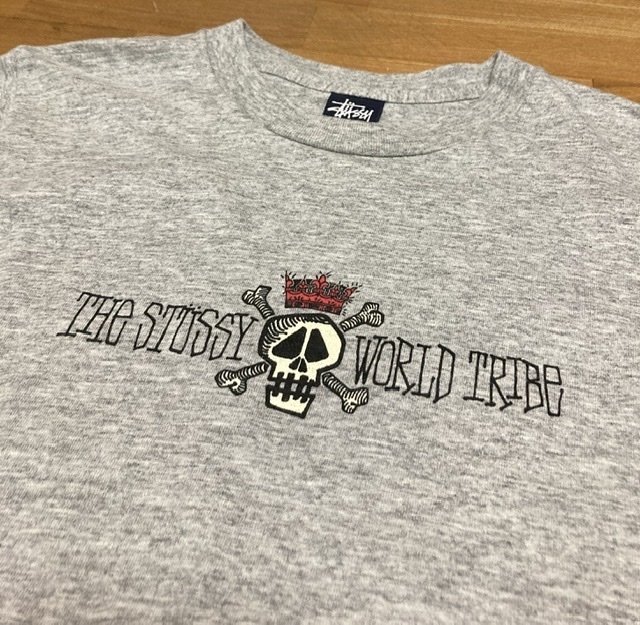 dead stock ！ VINTAGE USA製 OLD stussy クロスボーン Tシャツ シングルステッチ ヴィンテージ オールドステューシー 未使用品 古着