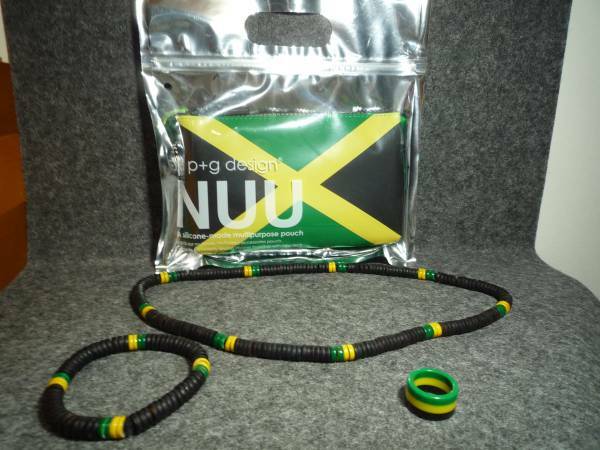 ジャマイカ レゲエ カラー ネックレス ブレスレット 指輪 ポーチ セット