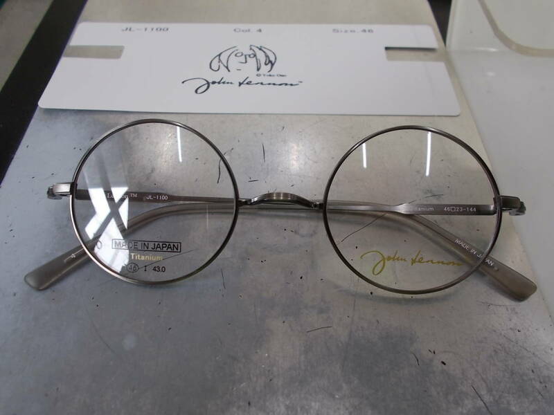 ジョンレノン John Lennon 丸眼鏡フレーム JL-1100-4お洒落！ チタン製 