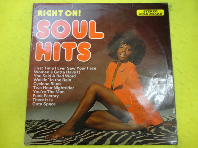 VA- Right On! Soul Hits オリジナル原盤 LP 名曲 SOUL FUNK You Said A Bad Word / You're The Man / Walkin' In The Rain 収録