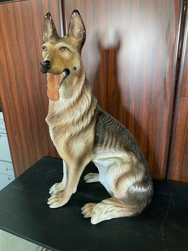 シェパード/ドッグ 大型 陶器 置物 犬 イタリア製 made in Italy 高さ88cm