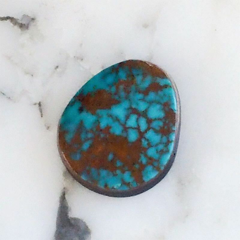 Pilot Mountain Turquoise ターコイズ 6.6ct カボション ルース　シルバーアクセサリー インディアンジュエリー 彫金 材料 トルコ石 #255