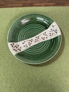 ☆たち吉　大皿　緑　箱なし　中古品☆