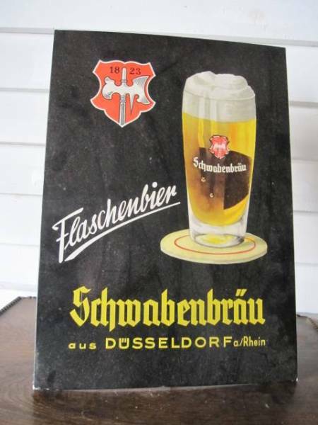 ビンテージ　ドイツビールの広告ポップ　広告スタンド