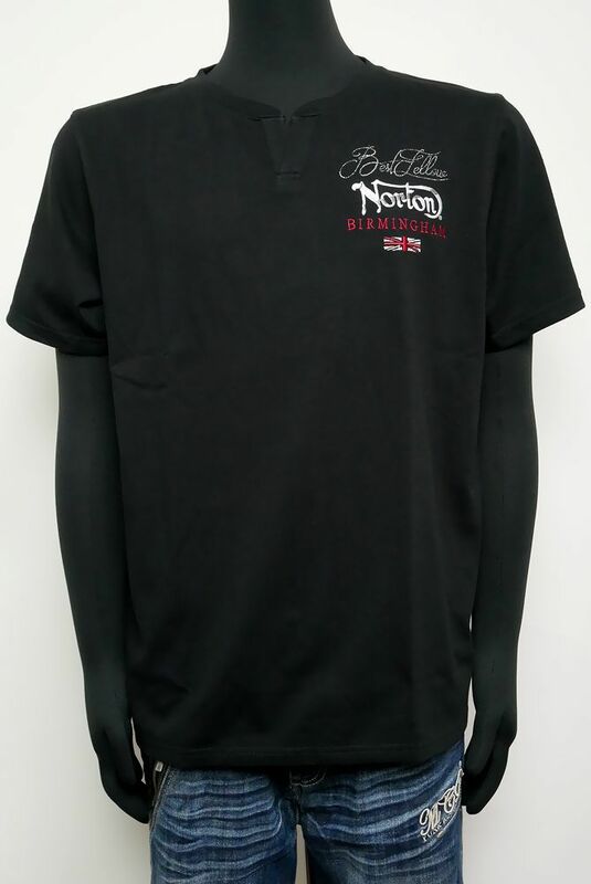 新品正規 Norton ドライレッドポイントキーネックT 半袖 Tシャツ 黒L 222N1015
