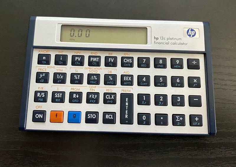 ヒューレット・パッカード　HP12C platinumfinancial calculator ビンテージ　関数電卓
