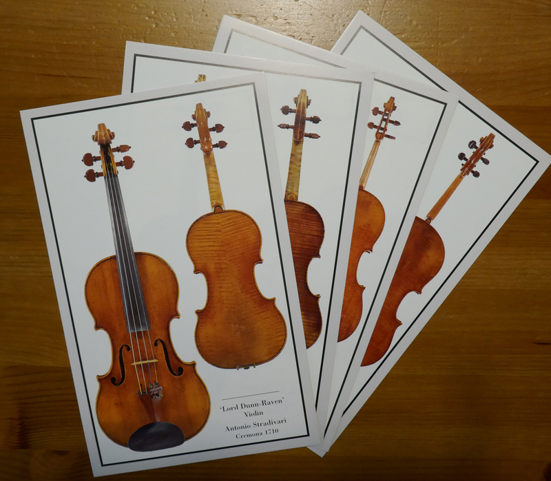 バイオリンとチェロ　名器の絵葉書　4種　4パック