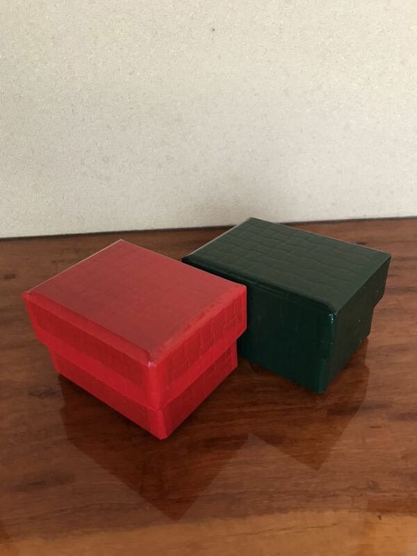 漆塗紙箱、小箱2個、赤、緑